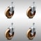 Service Caster 5 Inch SS High Temp Phenolic Wheel Swivel 1/2 Inch Threaded Stem Caster Set SCC SCC-SSTS20S514-PHSHT-121315-4 - alternate 1